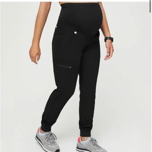 Figs maternity black joggers scrub pants